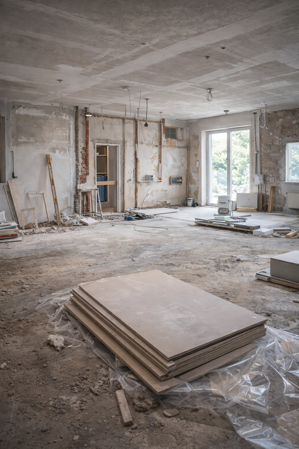 Reforma integral de una vivienda: derribo de tabiques, alicatado y cocina terminada